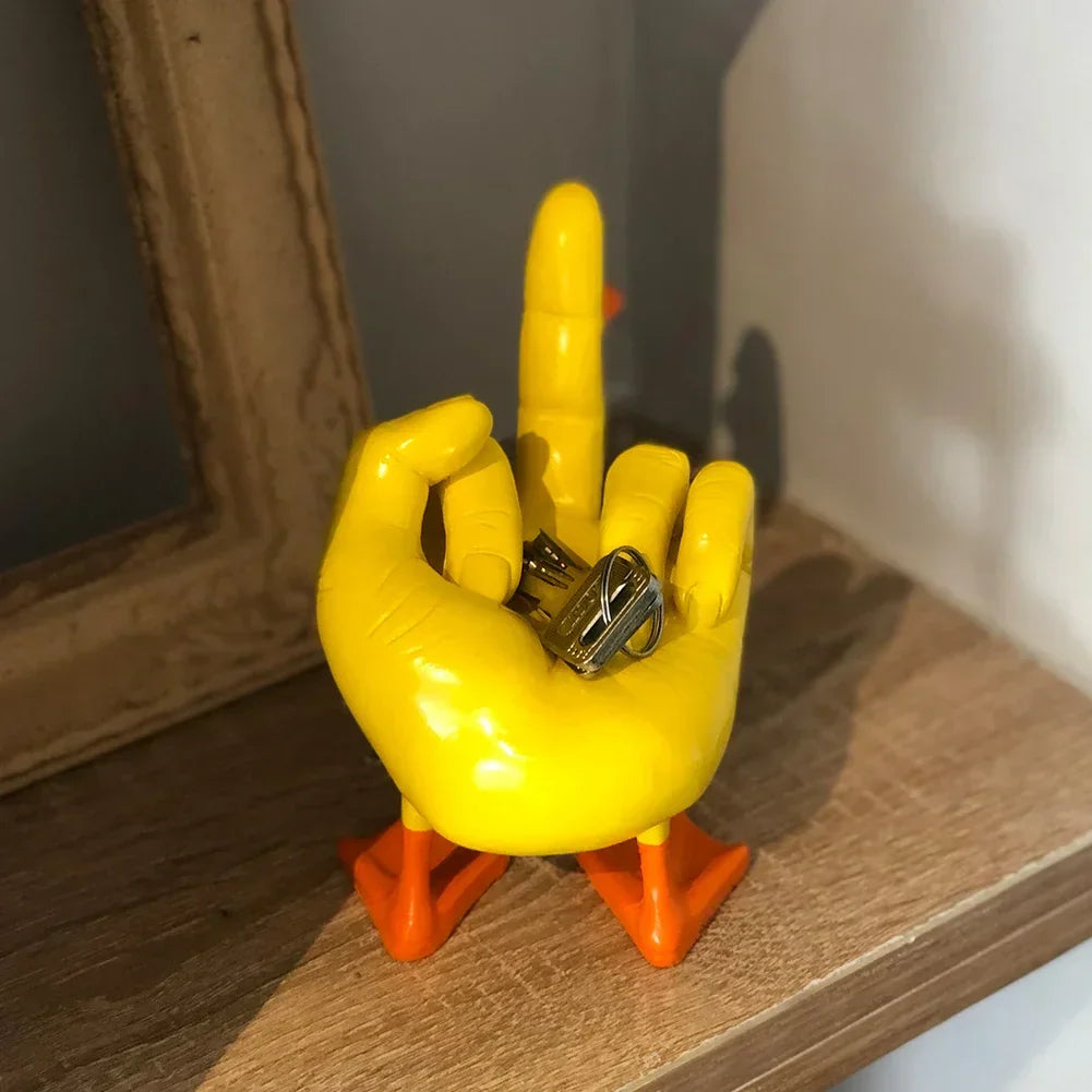 SylvaSerenity - Duck with a Quirky Attitude Sculpture