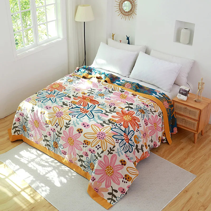 Soft Cotton Blanket - Comfortable Bedspread for Bedroom and Sofa