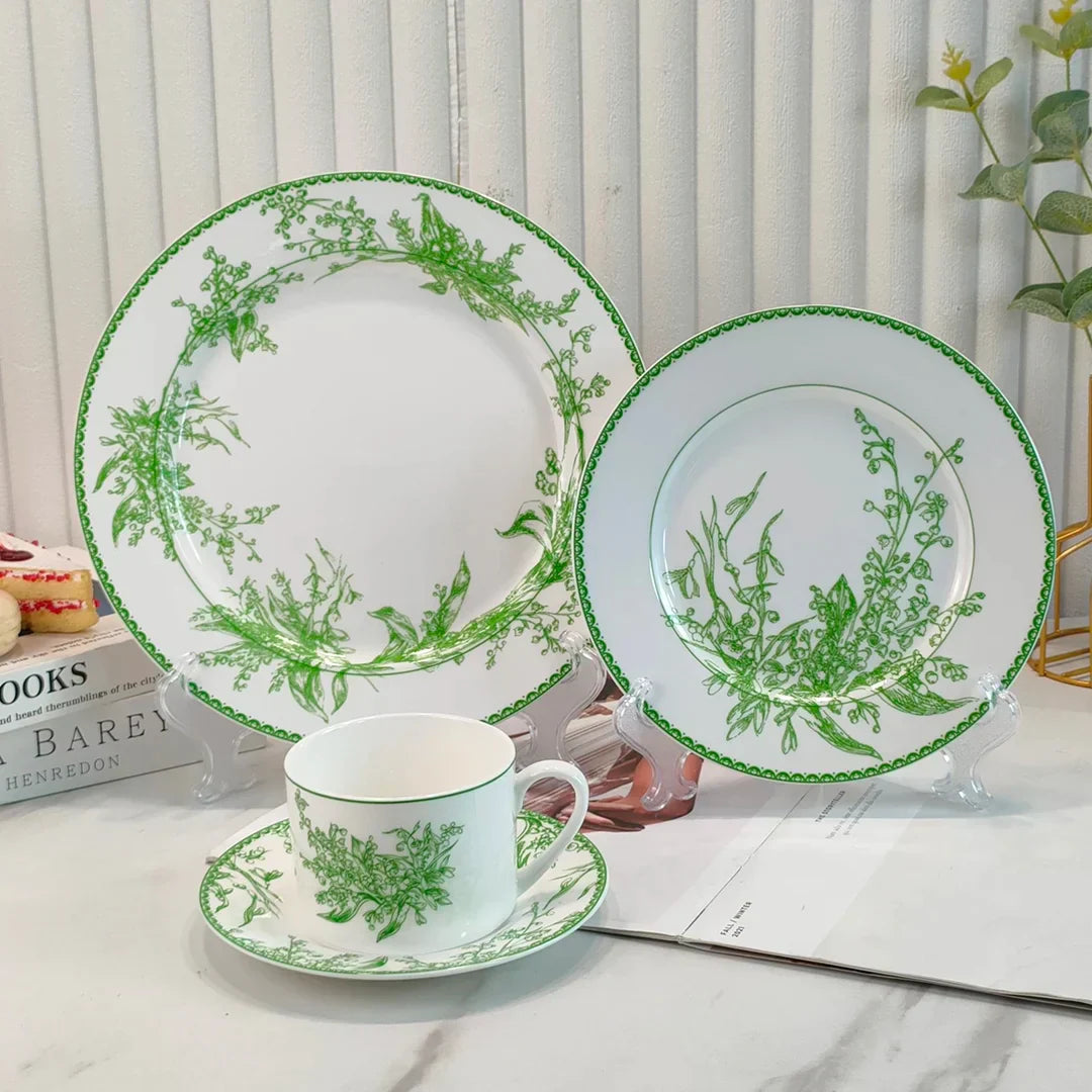 Norwegian Lily of the Valley Resin Dinnerware Set