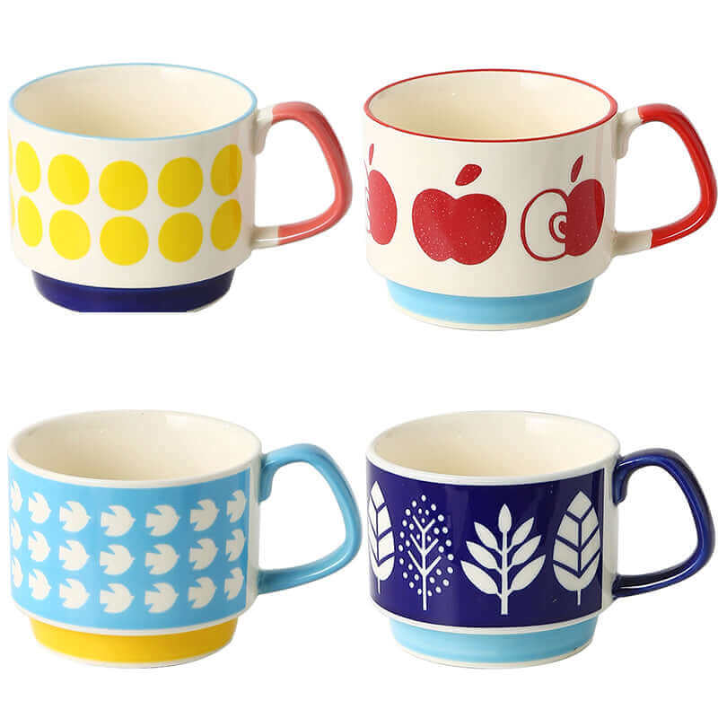 Retro Ceramic Coffee Cups - Available in 8 Unique Designs