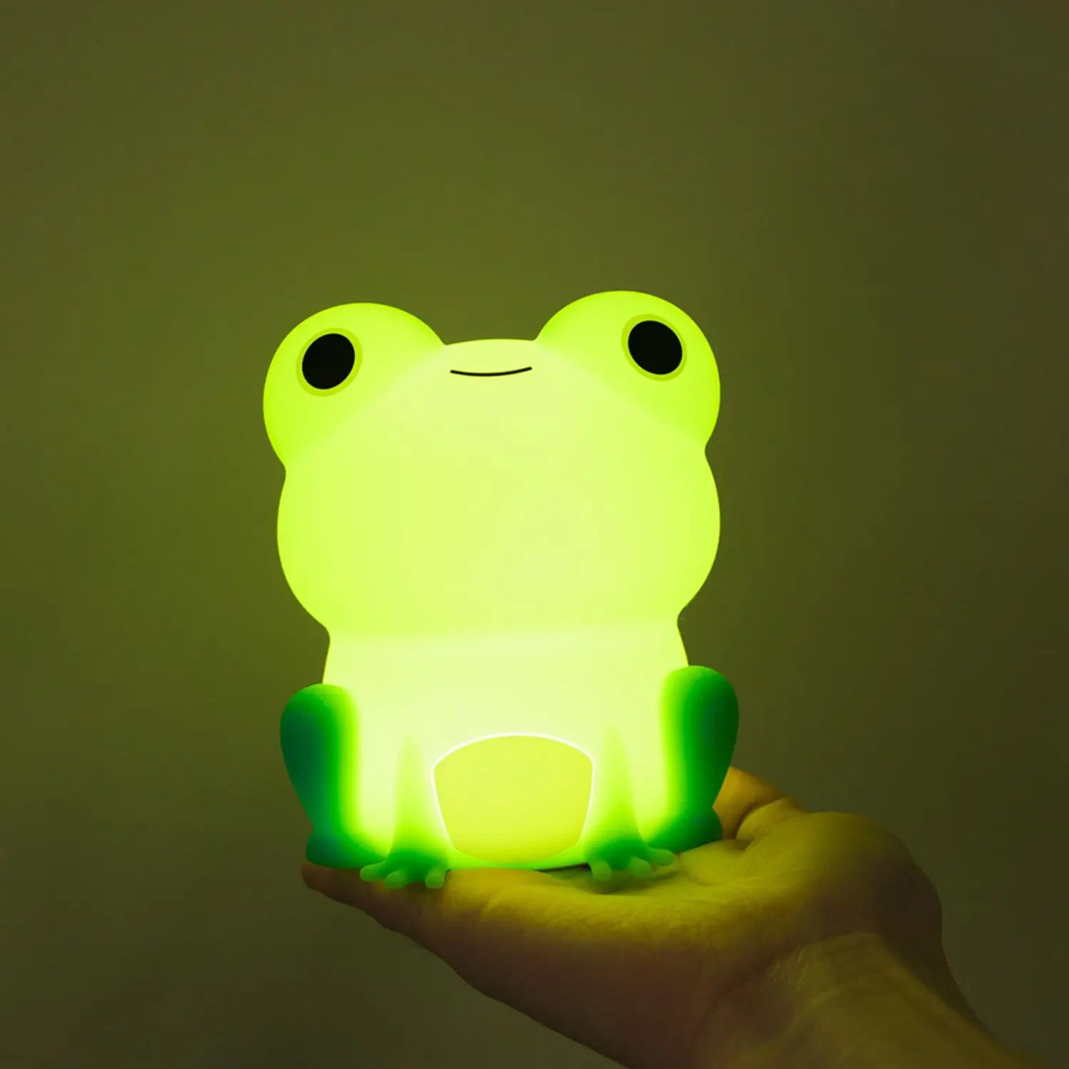 Dimmable LED Night Light - Cute Silicone Frog with Timer and Rechargeable USB Function - Perfect for Children's Rooms