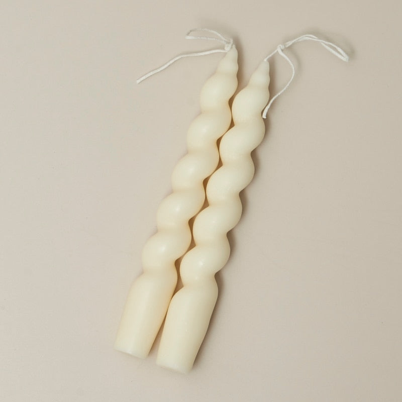 Candy Cane Shaped Candles - 2-Piece Set