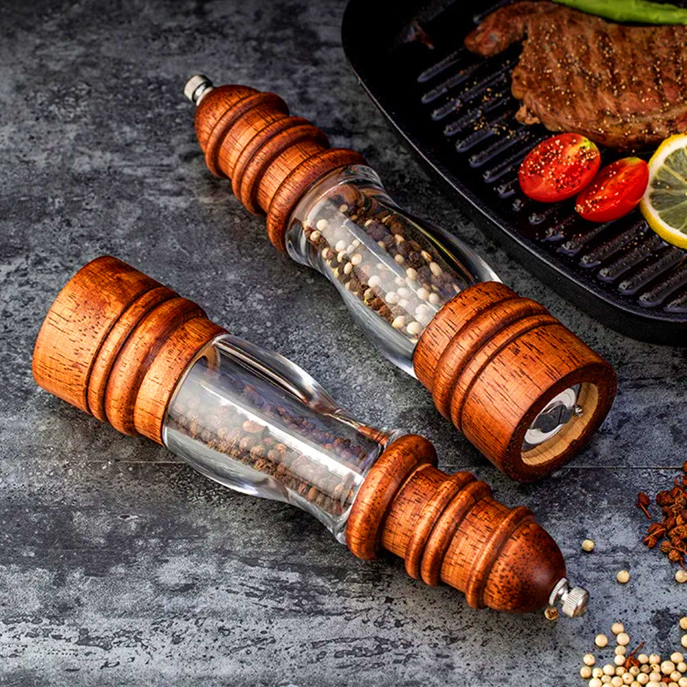 SavoraGrind Wooden Salt and Pepper Mills - Sustainable Design for Kitchen and Table