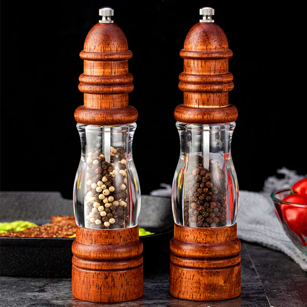 SavoraGrind Wooden Salt and Pepper Mills - Sustainable Design for Kitchen and Table