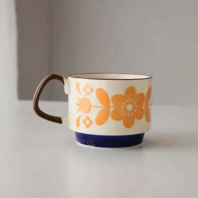 Retro Ceramic Coffee Cups - Available in 8 Unique Designs