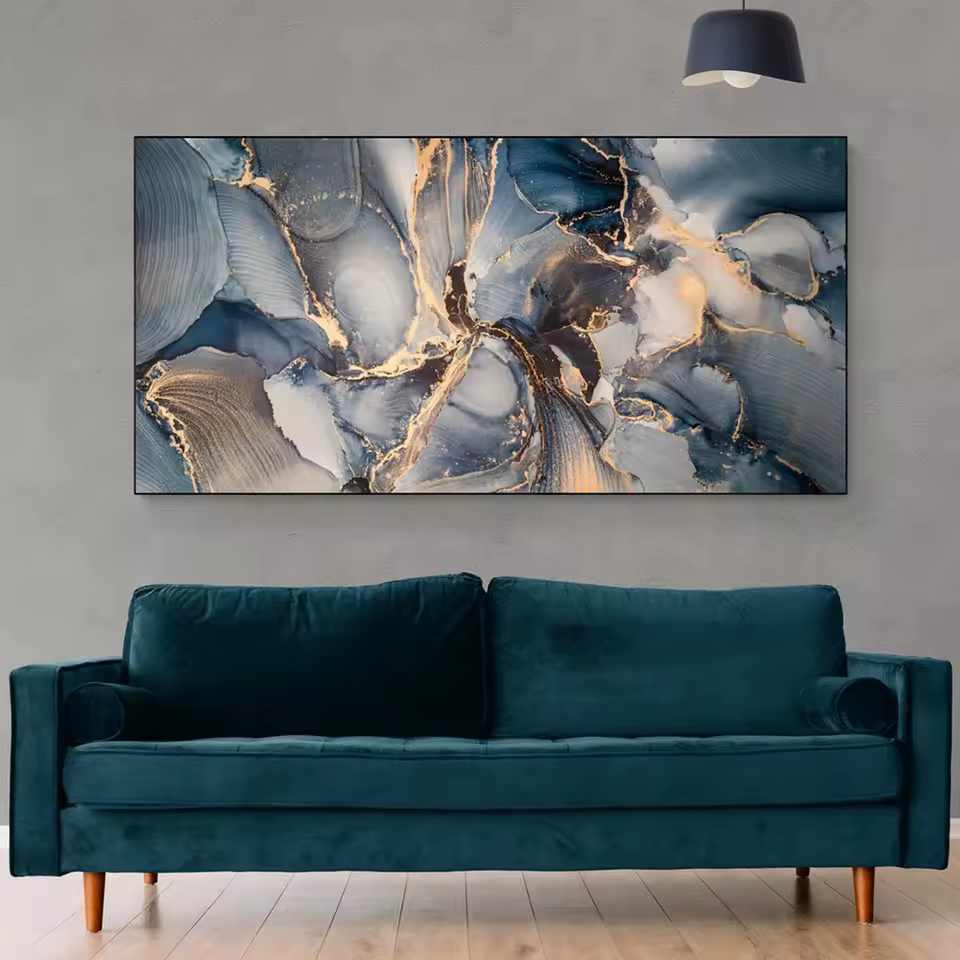 Artellio Abstract Painting on Canvas - Wooden Frame - Italian Style