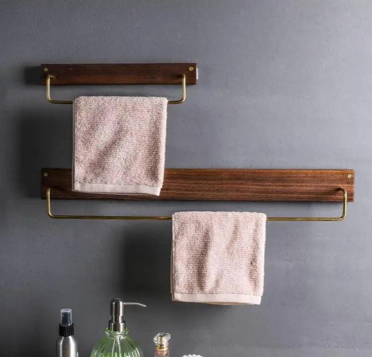 Wooden Towel Rack - Eco-Friendly Wood - Easy Installation