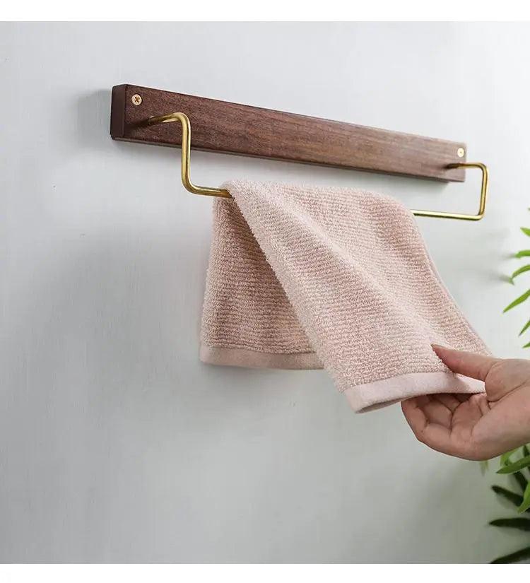 Wooden Towel Rack - Eco-Friendly Wood - Easy Installation