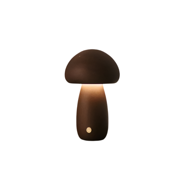 LumaForest - Rechargeable Wooden Mushroom Table Lamp