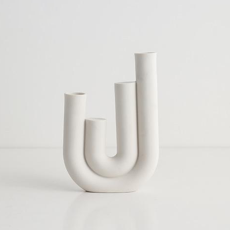 Abstract Arch-Shaped Ceramic Candle Holders - Minimalist Design Accessories