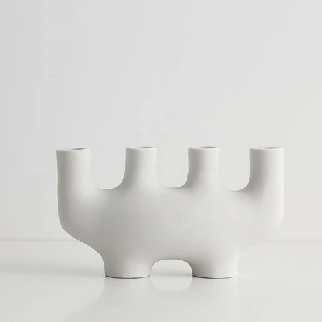 Abstract Arch-Shaped Ceramic Candle Holders - Minimalist Design Accessories