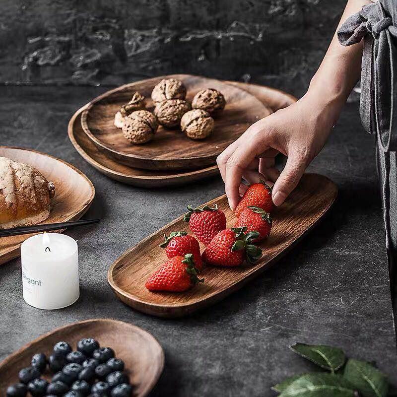 Wooden Serving Bowls Set – 5 Pieces for Snacks and Nibbles