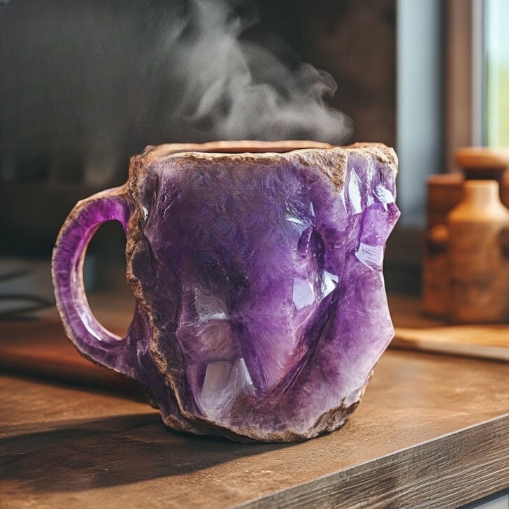 Mineral Crystal Coffee Cups - Luxury Design and Unique Gemstone Look