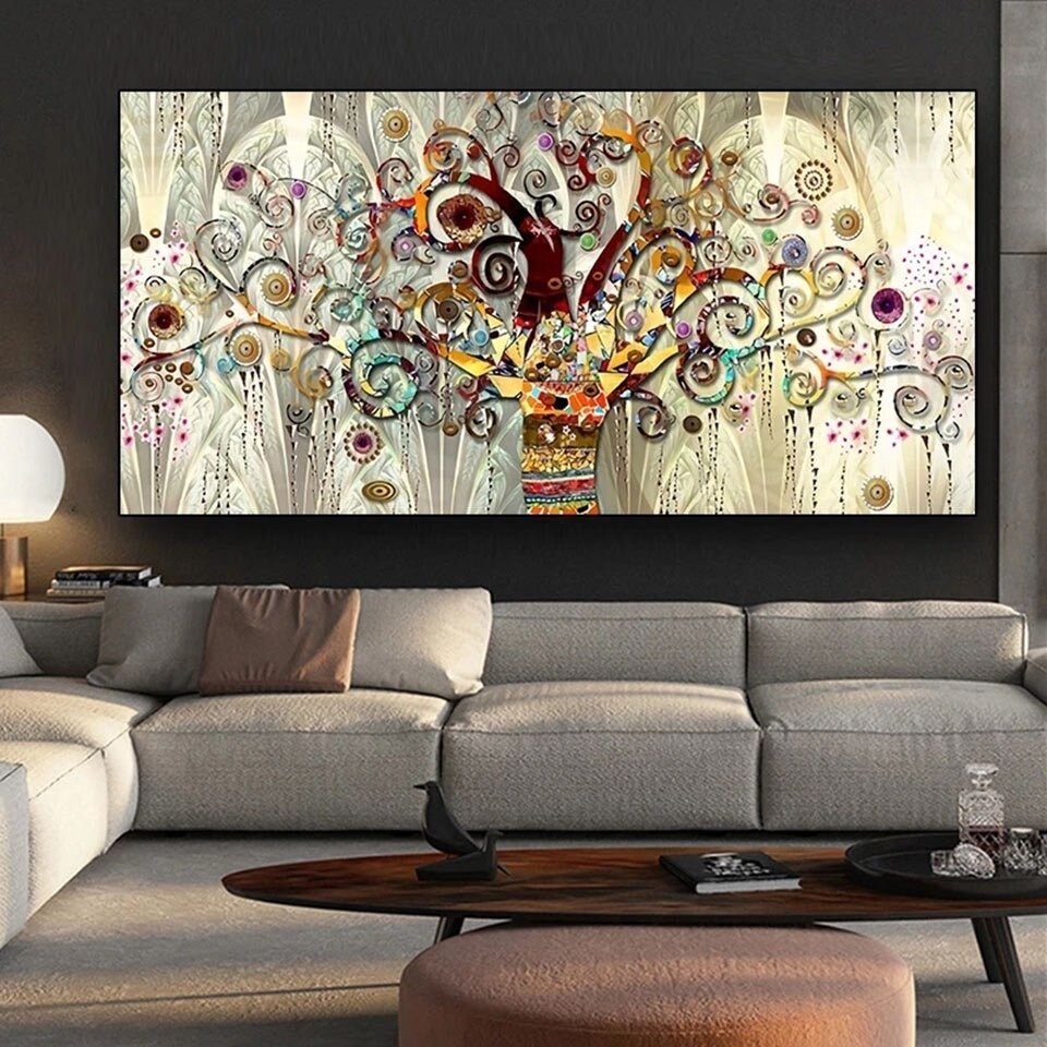 Canvas Painting - Tree of Life by Klimt with Wooden Frame