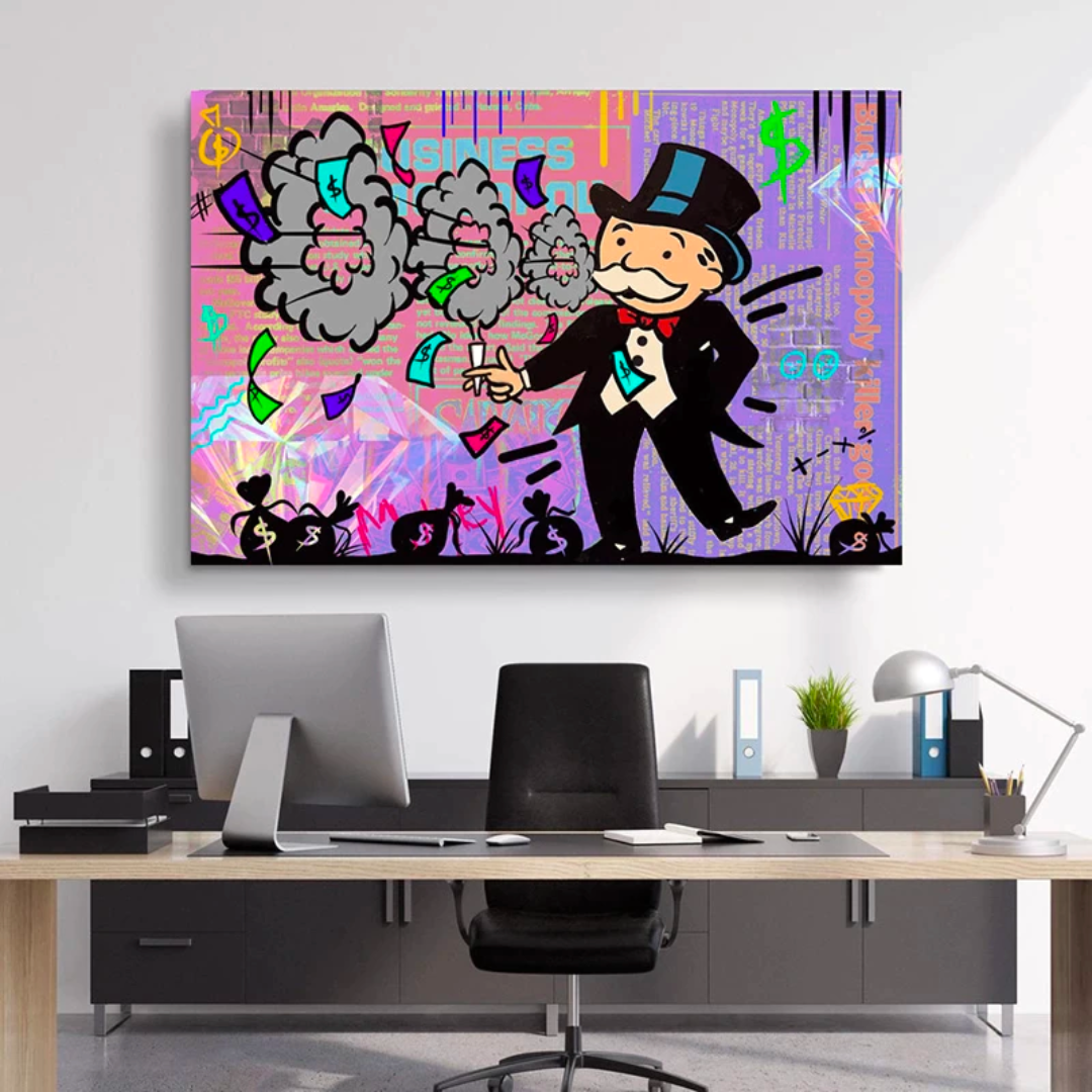 Canvas Wall Art - Money and Basketball Design with Premium Print Options