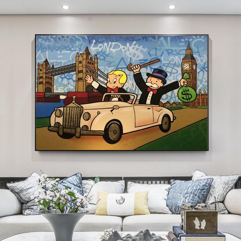 Richie Rich Money Canvas - Luxe Wall Decoration in Various Sizes