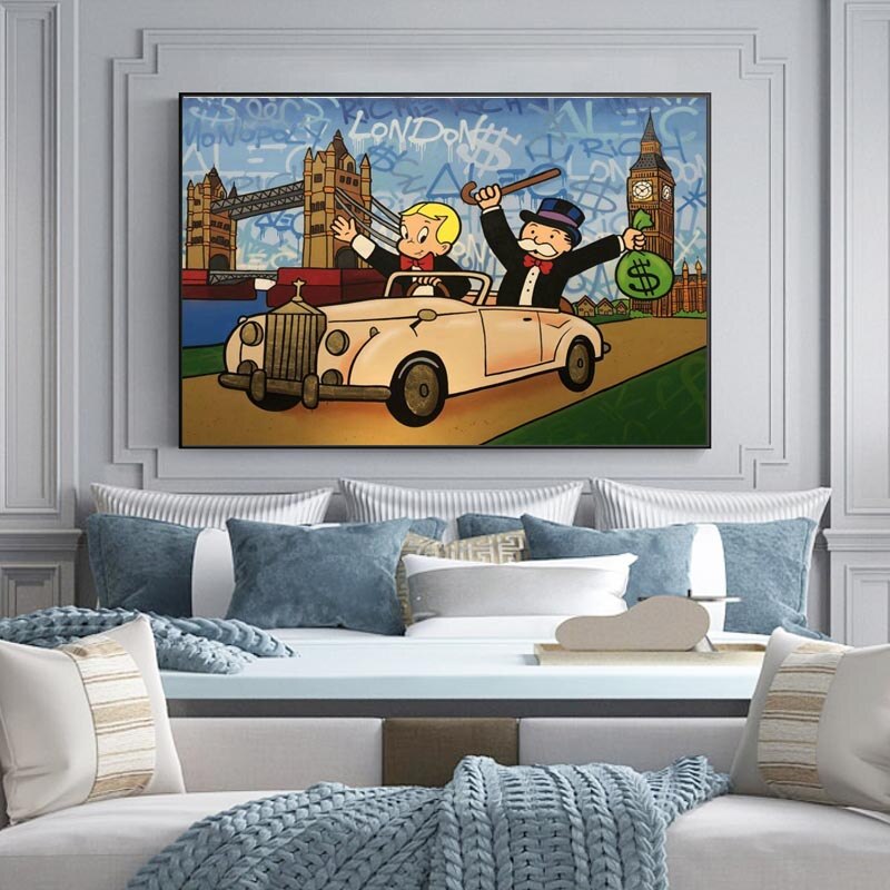 Richie Rich Money Canvas - Luxe Wall Decoration in Various Sizes