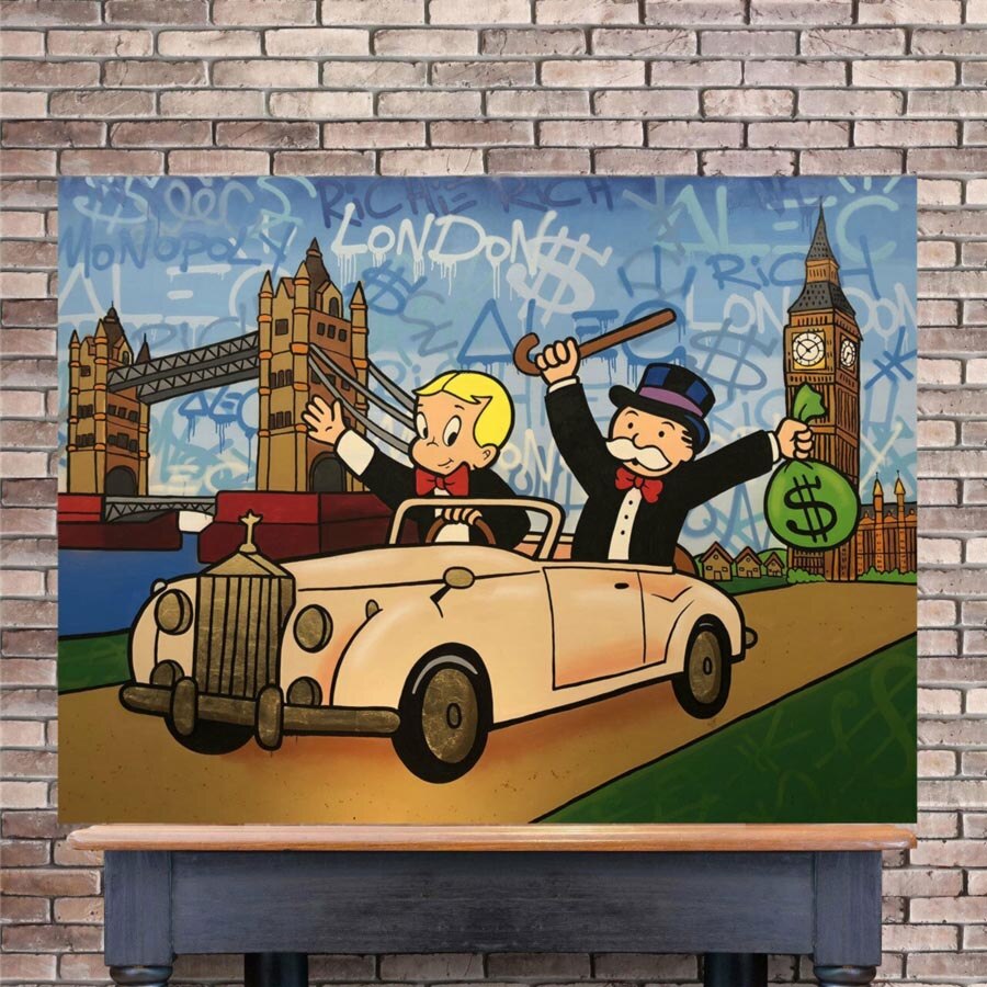 Richie Rich Money Canvas - Luxe Wall Decoration in Various Sizes