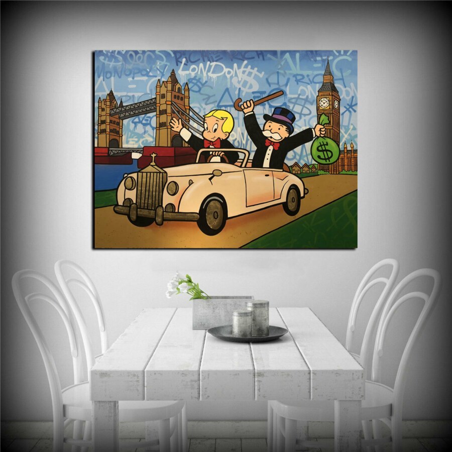 Richie Rich Money Canvas - Luxe Wall Decoration in Various Sizes