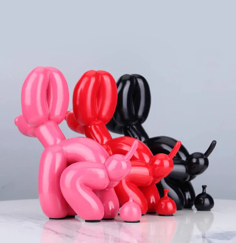 Playful Balloon Dog Figurine - Unique Home Decor