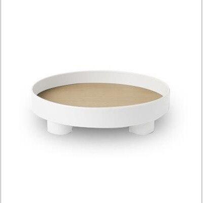 Stylish Round Tray Made of Sustainable Plastic and Oak Wood – 30 x 7.2 cm