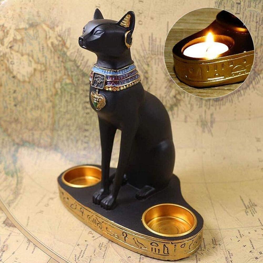 Glass Cat Candle Holder - Handmade and Stylish