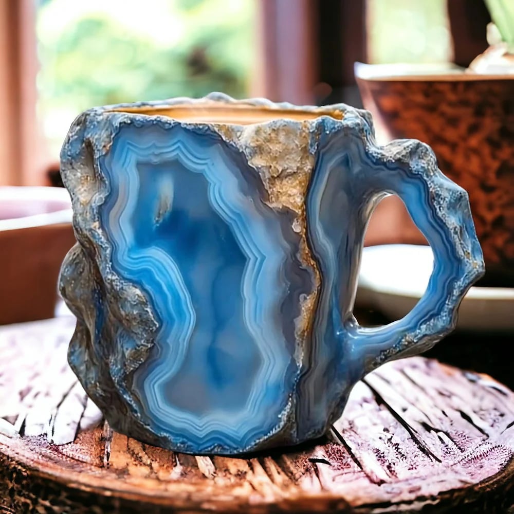 Mineral Crystal Coffee Cups - Luxury Design and Unique Gemstone Look