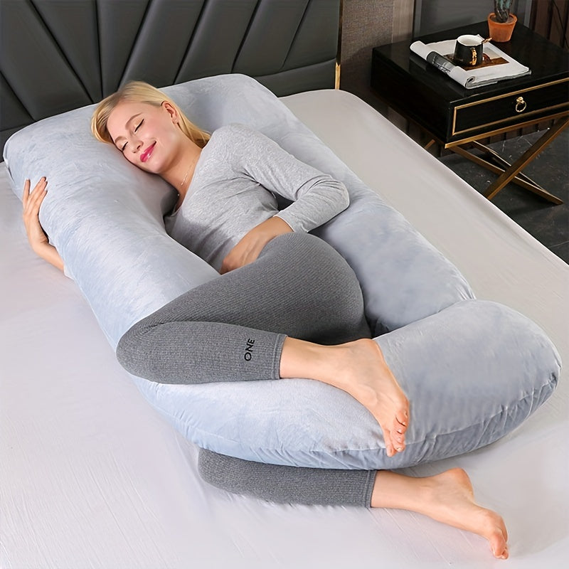 J-Shaped Pregnancy Pillow - Support for Expecting Mothers