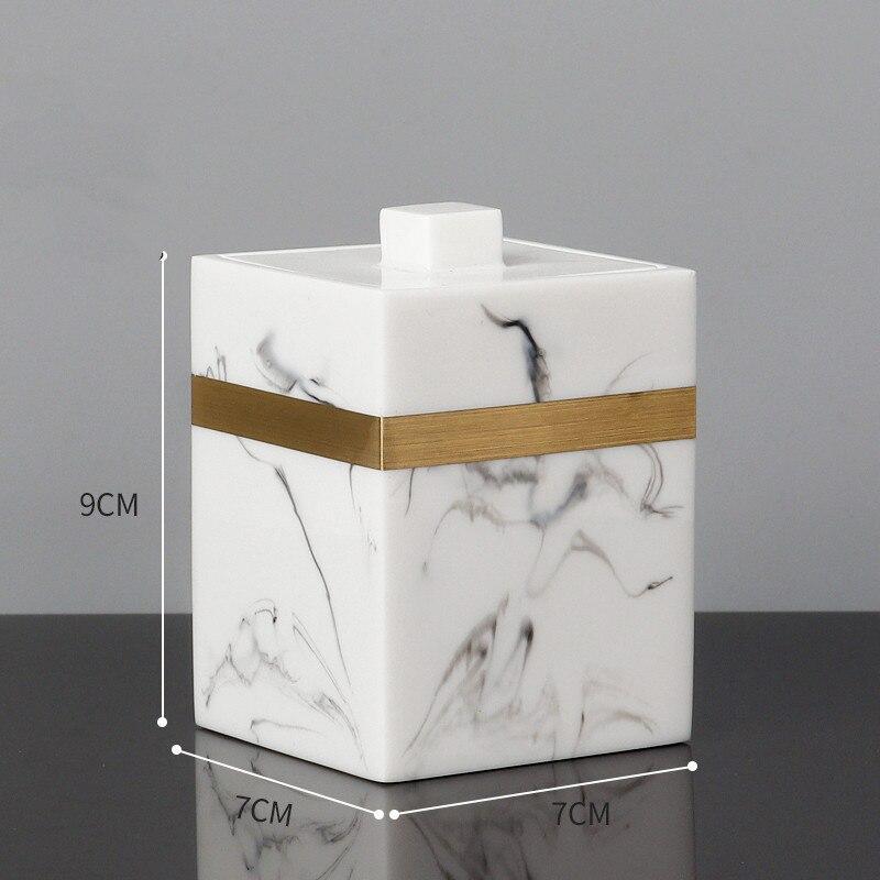 Bathroom Accessory Set – Soap Holder, Toothbrush Holder and More in Stylish White and Gold