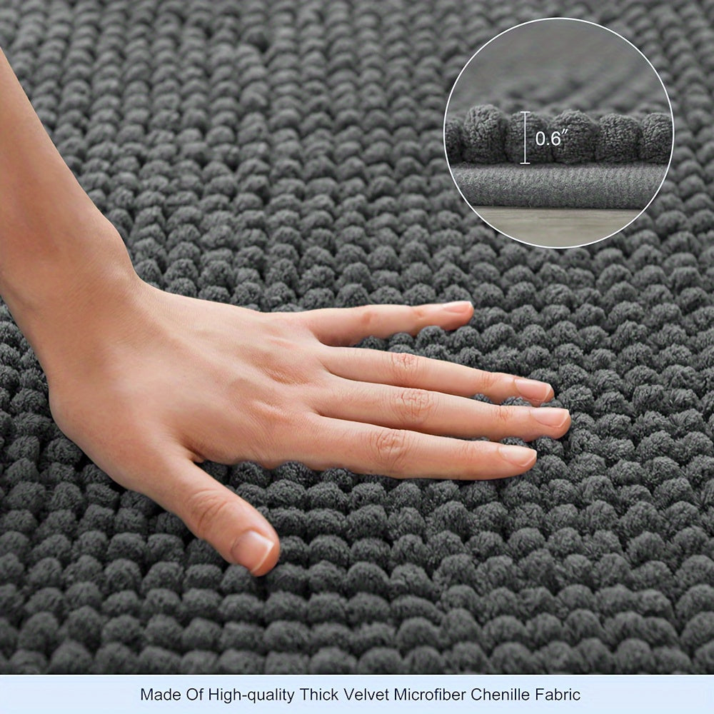 L-shaped Shower Mat - ComfortDoux - Plush and Absorbent - Non-slip