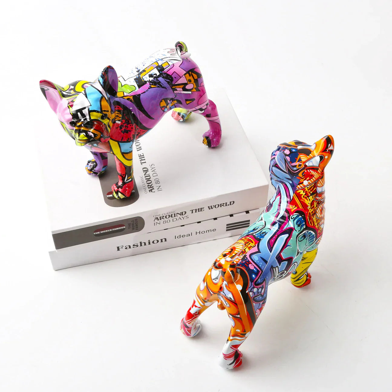 VerdeArte - Graffiti French Bulldog Statue