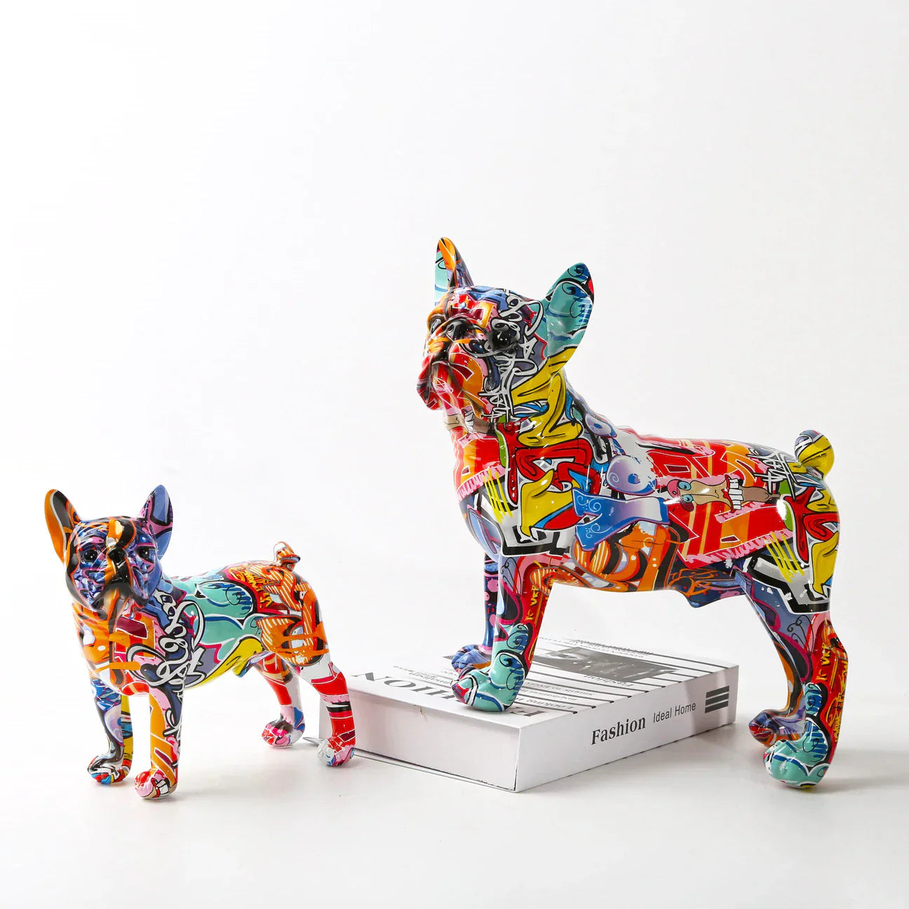 VerdeArte - Graffiti French Bulldog Statue