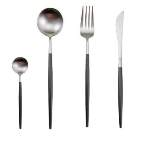 EternaLuxe - Stylish Gold-Silver 24-Piece Cutlery Set