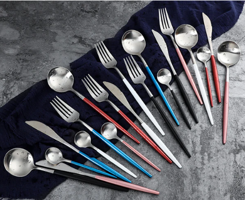 EternaLuxe - Stylish Gold-Silver 24-Piece Cutlery Set