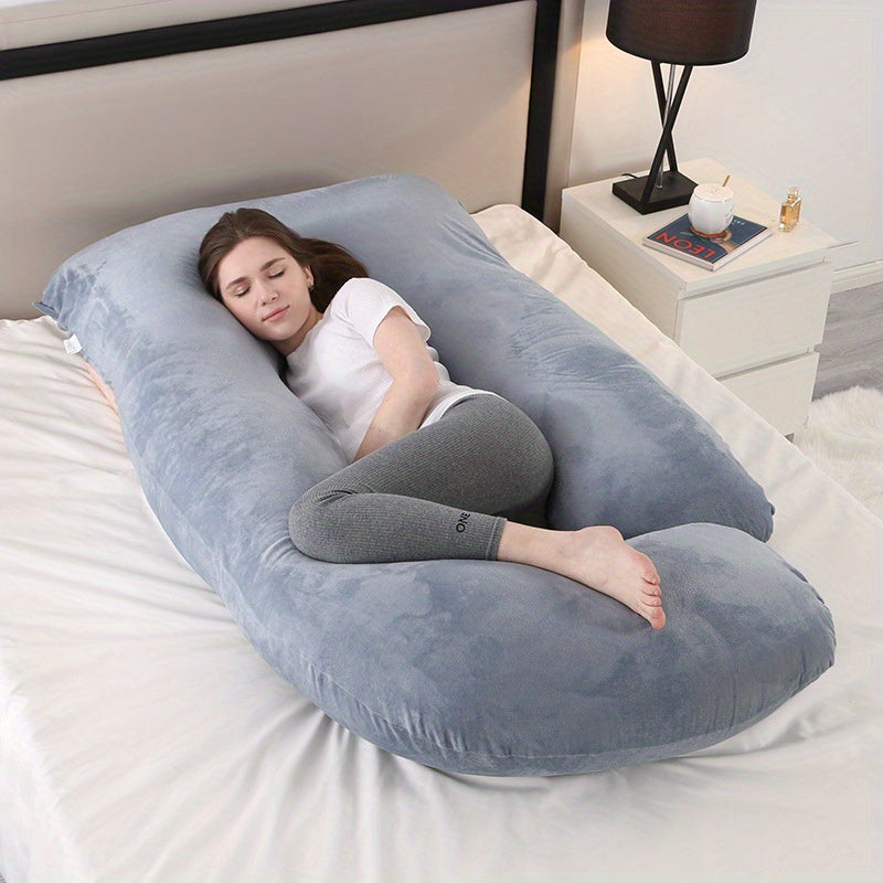 J-Shaped Pregnancy Pillow - Support for Expecting Mothers