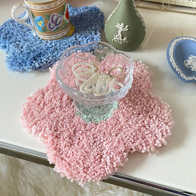 Handmade Flower Coaster and Mat - Soft and Colourful