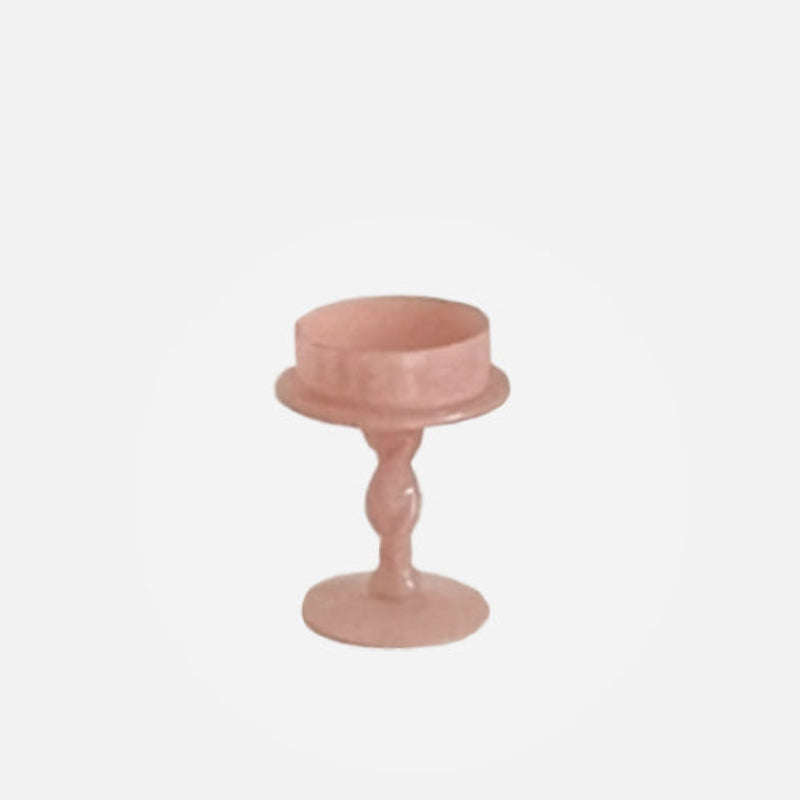 Pink Glass Candle Holder - Elegant Design for Any Space