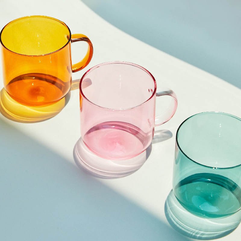 Norwegian Glass Cups, Heat Resistant, Modern Design, 350 ml