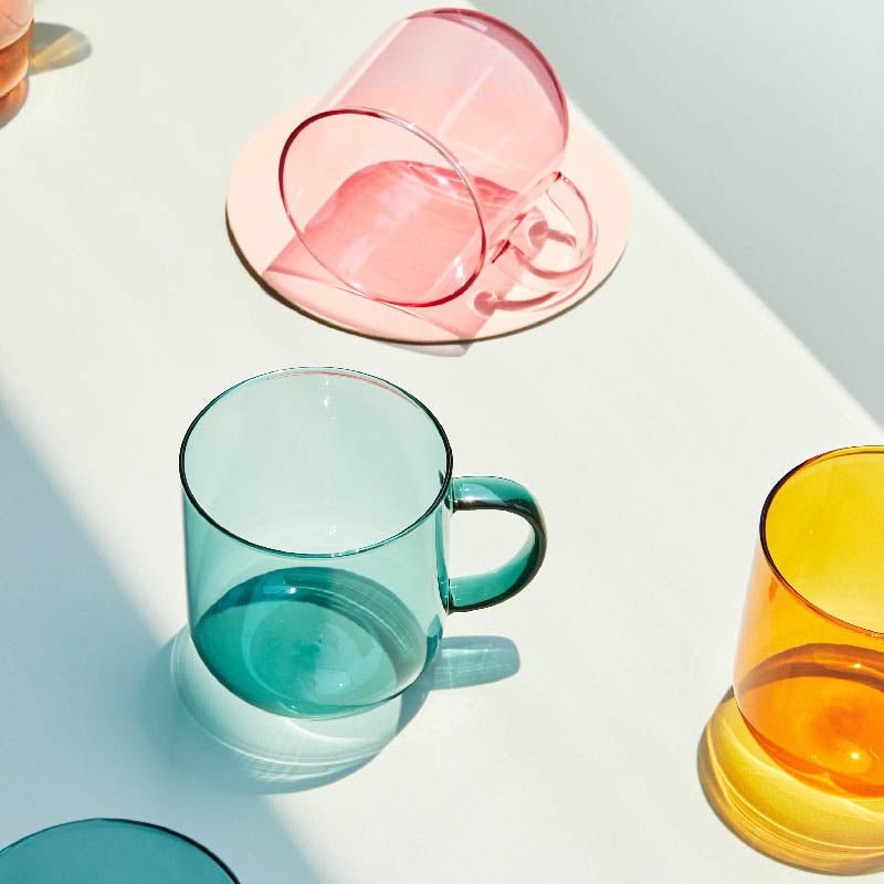 Norwegian Glass Cups, Heat Resistant, Modern Design, 350 ml