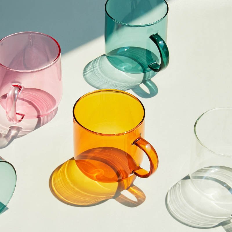 Norwegian Glass Cups, Heat Resistant, Modern Design, 350 ml