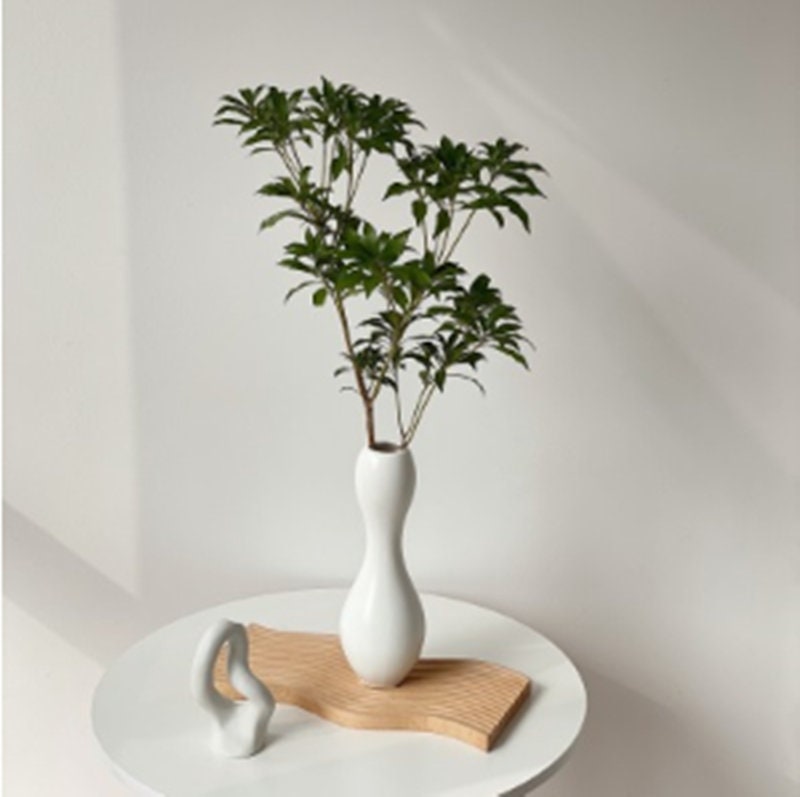 Velura White Ceramic Vase – Elegant Décor Piece for Sophisticated Flower Arrangements