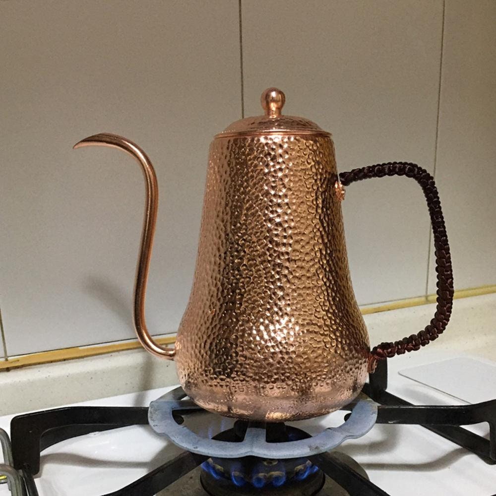 Norwegian Handmade Copper Teapot - 400 ml with Wooden Handle