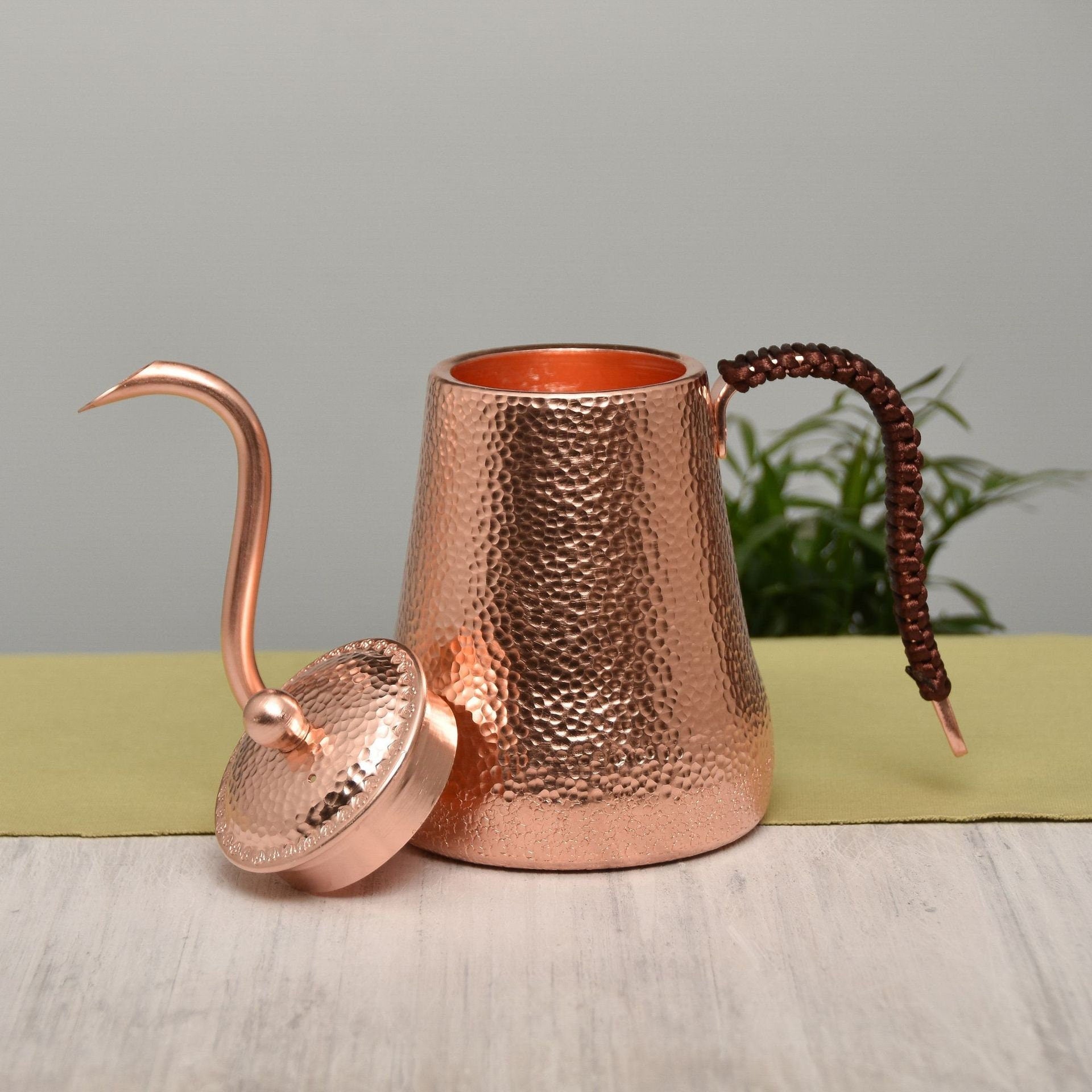 Norwegian Handmade Copper Teapot - 400 ml with Wooden Handle