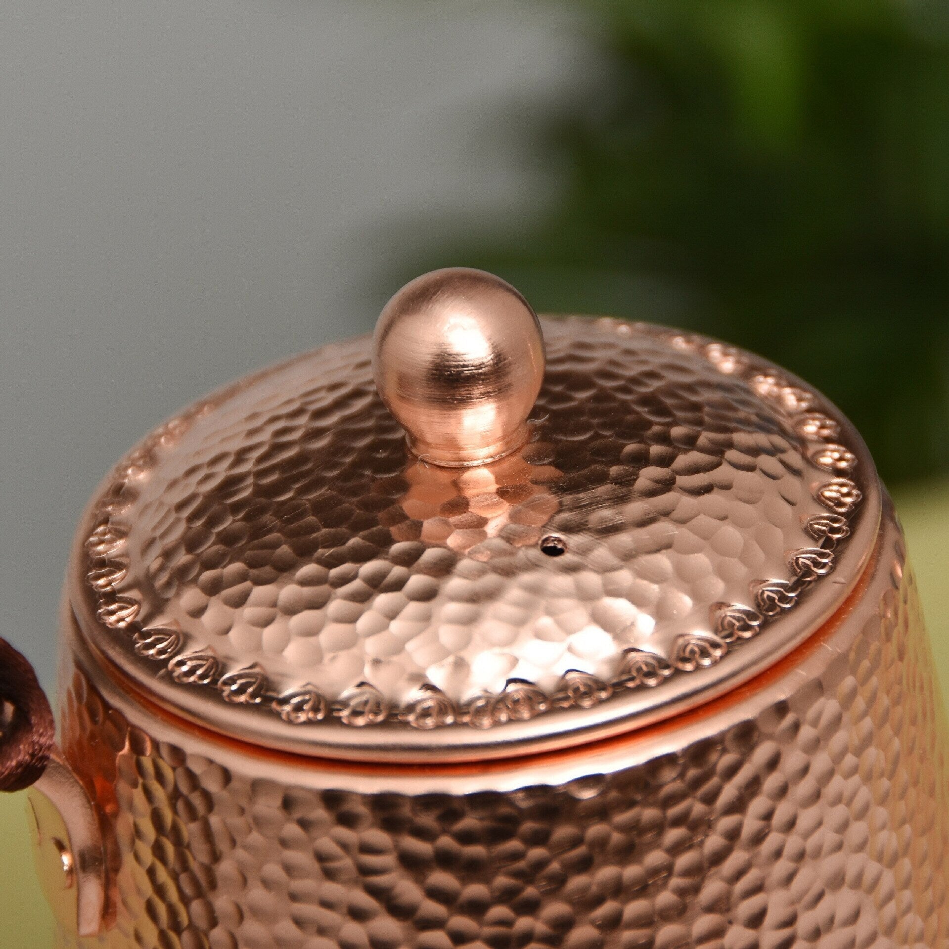 Norwegian Handmade Copper Teapot - 400 ml with Wooden Handle