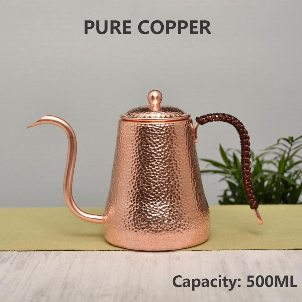 Norwegian Handmade Copper Teapot - 400 ml with Wooden Handle