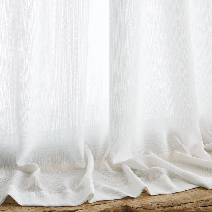 LumiPure - Minimalist voile curtain with rings for living room