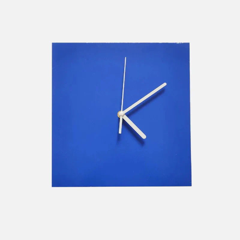 Blue Geometric Wall Clock - Stylish and Silent Design