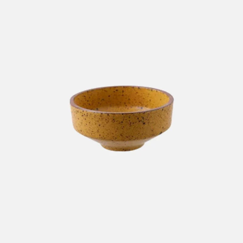 Retro Speckled Matte Ceramic Bowl - Handmade, Rustic Appearance