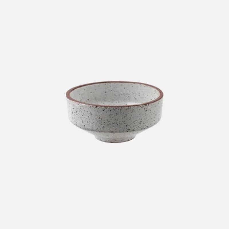 Retro Speckled Matte Ceramic Bowl - Handmade, Rustic Appearance