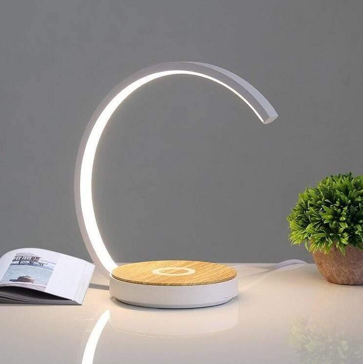 Modern Norwegian LED Table Lamp - Arched Design, 26 x 28 cm